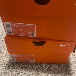 Two Nike empty Orange Shoe Boxes